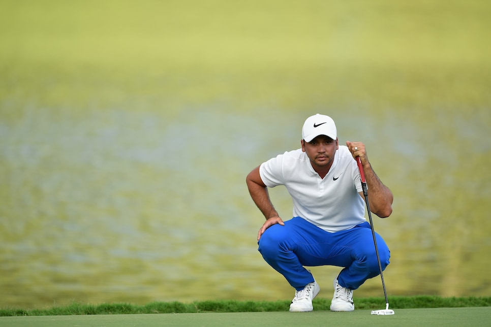 during the third round of the 2017 PGA Championship at Quail Hollow Club on August 12, 2017 in Charlotte, North Carolina.