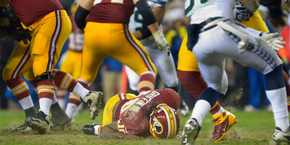 the Washington Redskins play the Seattle Seahawks in the first round of the NFC playoffs
