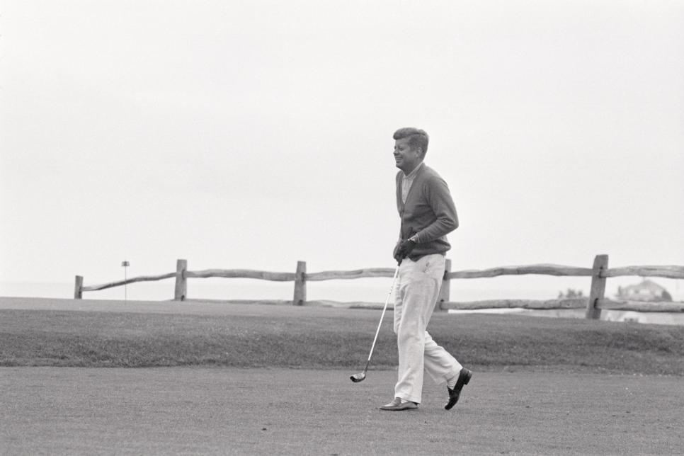 President Kennedy Playing Golf