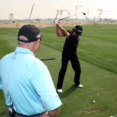 during the official opening of the Butch Harmon Golf School at the Els Club in Dubai Sports City on January 26, 2009 in Dubai, United Arab Emirates