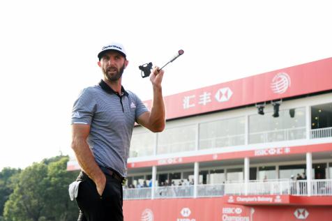 Dustin Johnson's last-minute putter switch leads to second-round 63 at the WGC-HSBC Champions