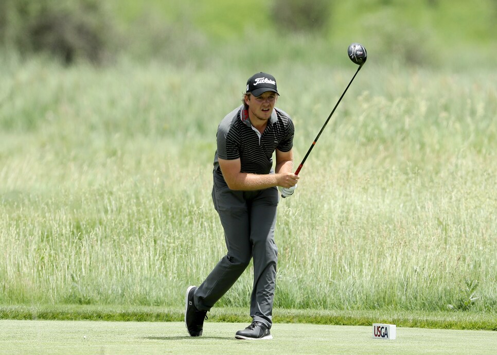 during the final round of the 117th US Open Championship at Erin Hills on June 18, 2017 in Hartford, Wisconsin.