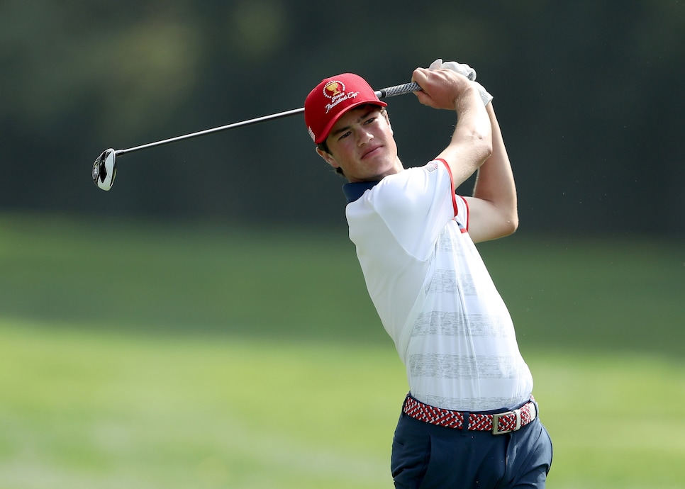 during the final day singles matches in the 2017 Junior President\'s Cup at the Plainfield Country Club on September 26, 2017 in Edison, New Jersey.