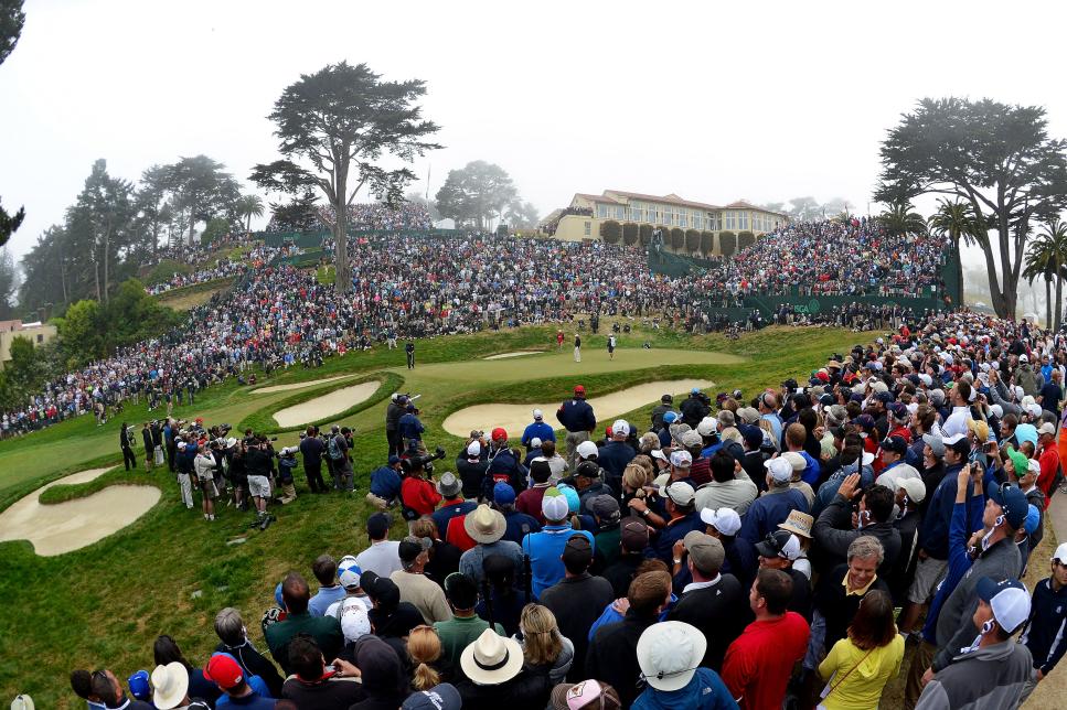 during the final round of the 112th U.S. Open at The Olympic Club on June 17, 2012 in San Francisco, California.