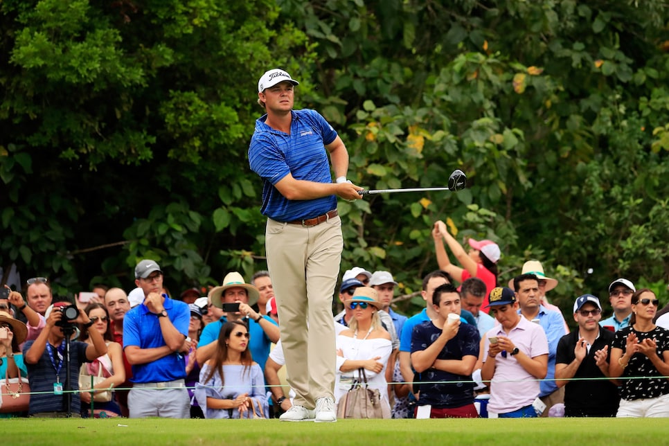 during the final round of the OHL Classic at Mayakoba on November 12, 2017 in Playa del Carmen, Mexico.