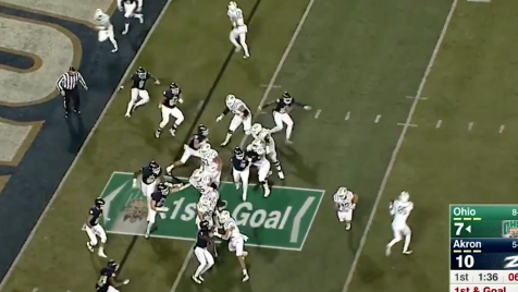 The best play call of the college football season happened in the Akron vs. Ohio game