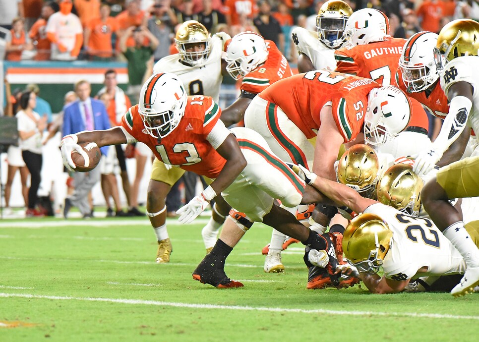 COLLEGE FOOTBALL: NOV 11 Notre Dame at Miami