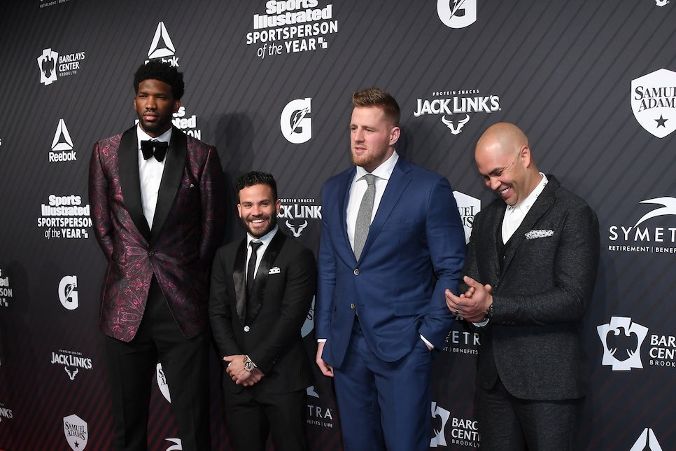 These photos of Joel Embiid and Jose Altuve at the SI Awards are ...