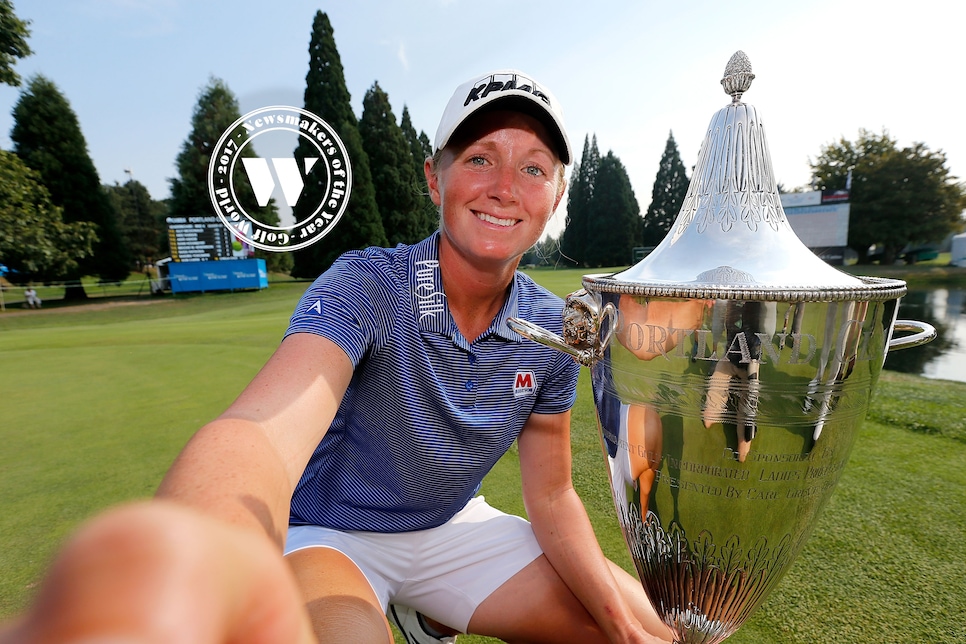 during the final round of the LPGA Cambia Portland Classic at Columbia Edgewater Country Club on September 3, 2017 in Portland, Oregon.