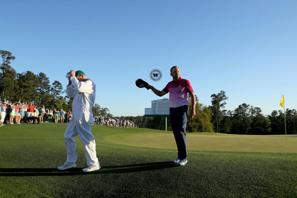during the third round of the 2017 Masters Tournament at Augusta National Golf Club on April 8, 2017 in Augusta, Georgia.