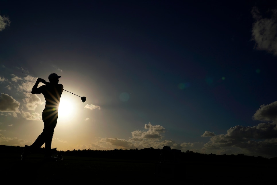 Tiger Woods during the third round of the Hero World Challenge at the Albany Golf Club in Nassau the Bahamas on Saturday December 2, 2017.