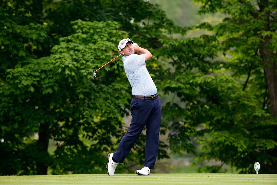 during the first round of the Memorial Tournament presented by Nationwide Insurance at Muirfield Village Golf Club on May 29, 2014 in Dublin, Ohio.