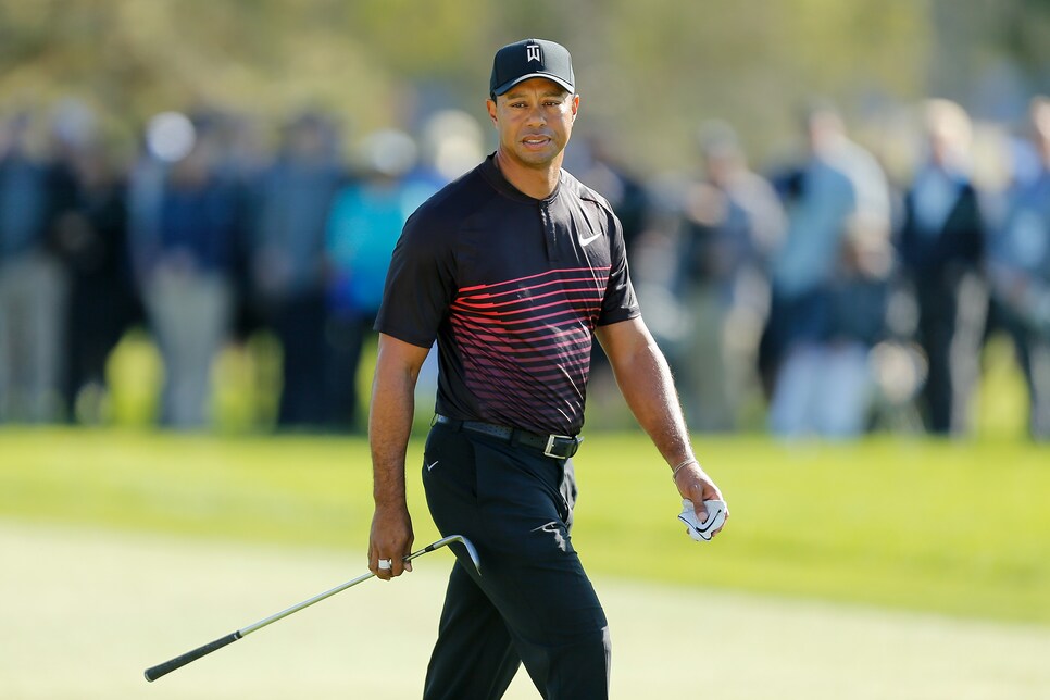 Tiger Woods and son four shots off the lead after first round of two-day  exhibition event