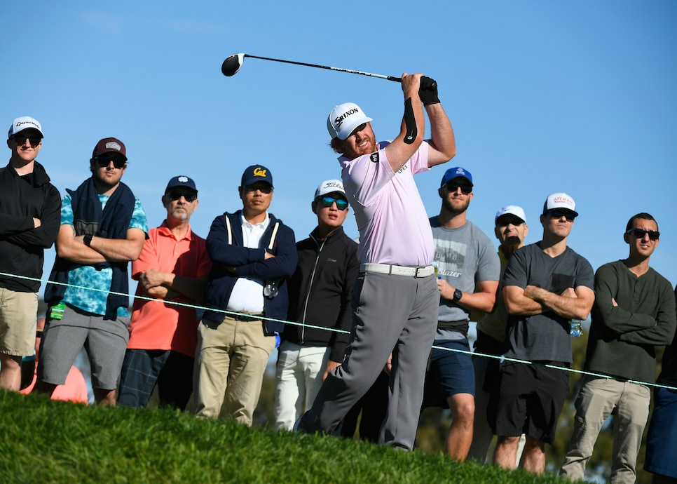 SAN DEIGO, CA - JANUARY 28: J.B. Holmes plays a tee shot on the second hole during the final round of the Farmers Insurance Open at Torrey Pines South on January 28, 2018 in San Diego, California. (Photo by Stan Badz/PGA TOUR)