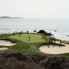 during the Final Round of the Nature Valley First Tee Open at Pebble Beach Golf Links on September 18, 2016 in Pebble Beach, California.