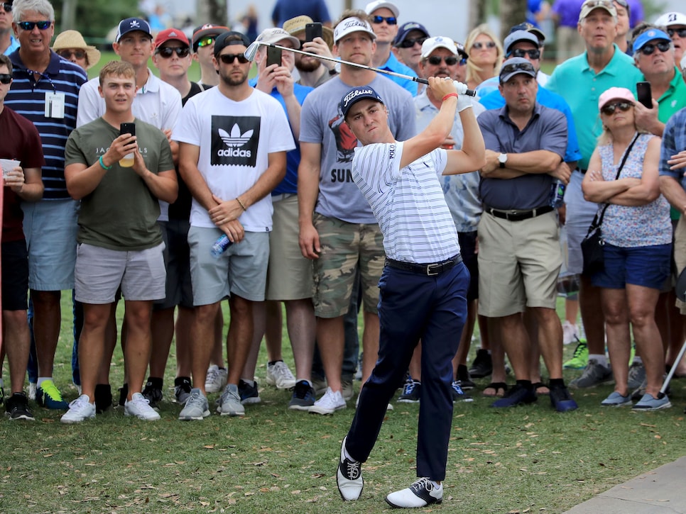 during the first round of the 2018 Honda Classic on The Champions Course at PGA National on February 22, 2018 in Palm Beach Gardens, Florida.