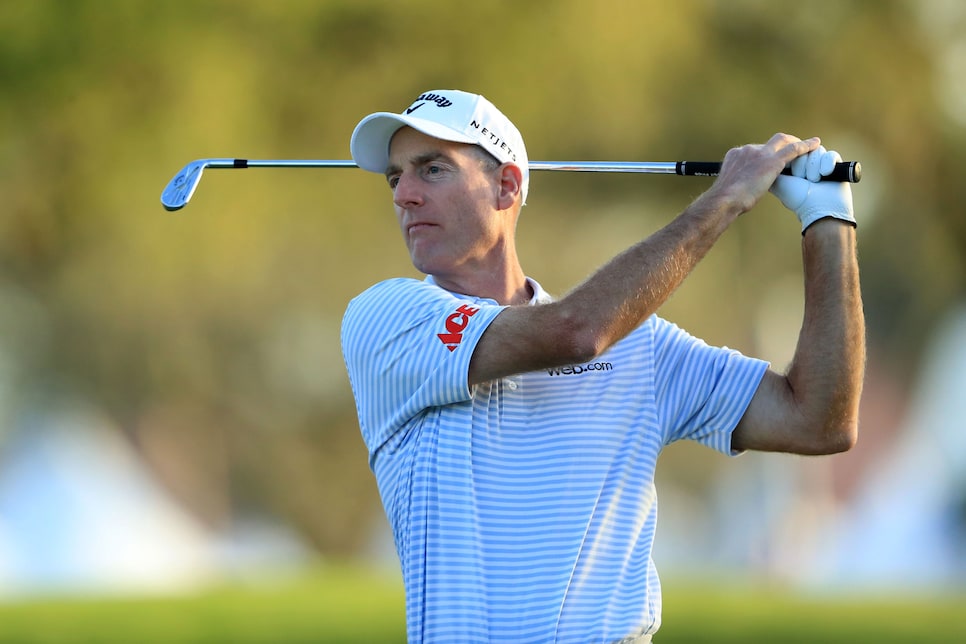 during the first round of the 2018 Honda Classic on The Champions Course at PGA National on February 22, 2018 in Palm Beach Gardens, Florida.