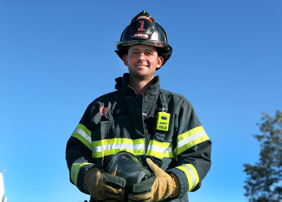 Brockton-10/19/17- Brockton firefighter Matt Parziale qualified for the Masters and US Open golf tournaments. He is a championship golfer. John Tlumacki/Globe staff(metro)