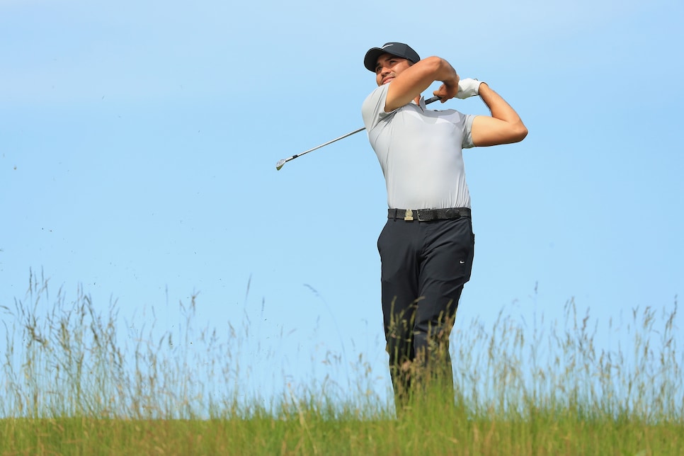 during the second round of the 2017 U.S. Open at Erin Hills on June 16, 2017 in Hartford, Wisconsin.