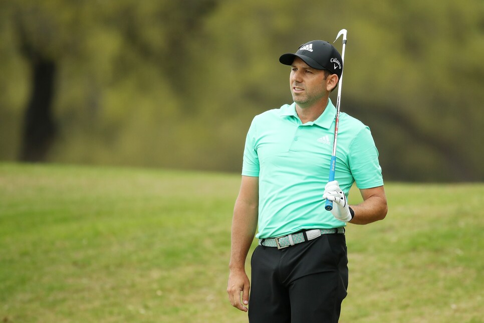 during the fourth round of the World Golf Championships-Dell Match Play at Austin Country Club on March 24, 2018 in Austin, Texas.