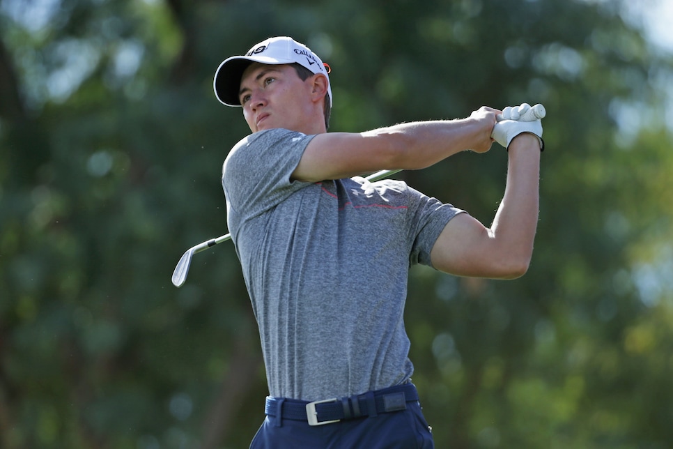 during the third round of the CareerBuilder Challenge at the TPC Stadium Course at PGA West  on January 20, 2018 in La Quinta, California.