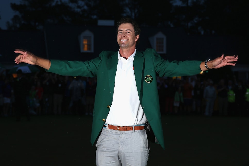 during the final round of the 2013 Masters at the Augusta National Golf Club on April 14, 2013 in Augusta, Georgia.