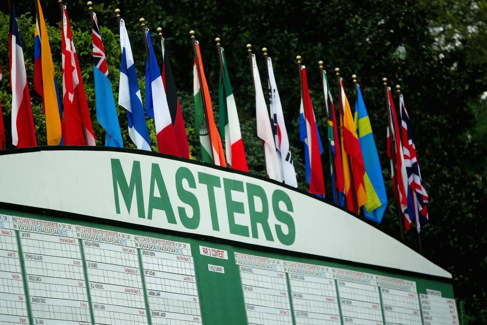 during a practice round prior to the start of the 2015 Masters Tournament at Augusta National Golf Club on April 7, 2015 in Augusta, Georgia.