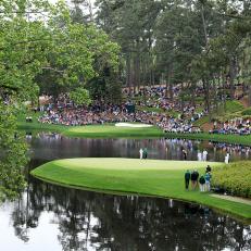 during the Par 3 Contest prior to the start of the 2016 Masters Tournament at Augusta National Golf Club on April 6, 2016 in Augusta, Georgia.