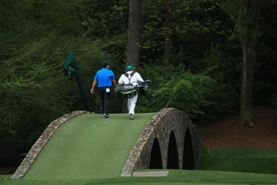 during the third round of the 2018 Masters Tournament at Augusta National Golf Club on April 7, 2018 in Augusta, Georgia.