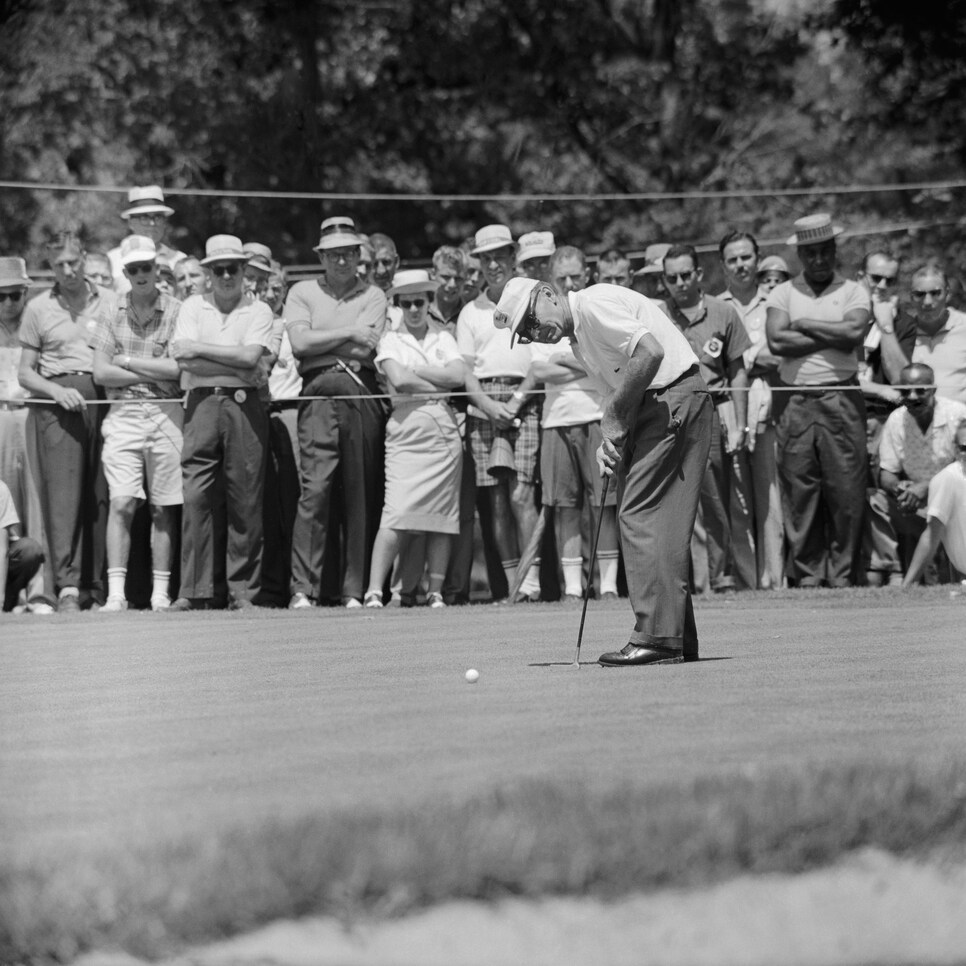 Jerry Barber with His Loyal Spectators at Golf Game