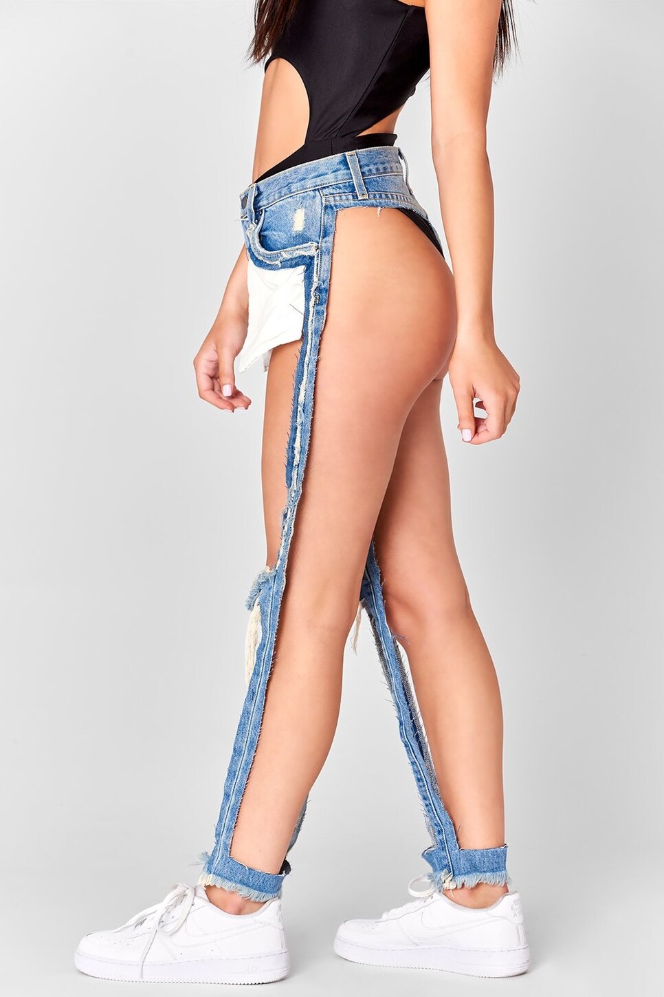 Extreme cut out hot sale jean