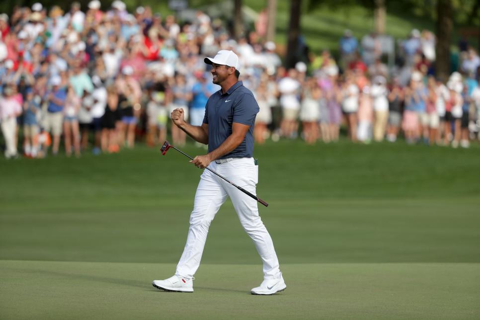 during the final round of the 2018 Wells Fargo Championship at Quail Hollow Club on May 6, 2018 in Charlotte, North Carolina.