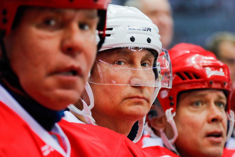 President Vladimir Putin takes part in Night Hockey League gala match in Sochi, Russia