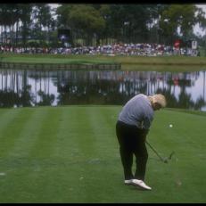 Mar 1992:  John Daly hits the ball during the Players\'\' Championship at the TPC at Sawgrass in Ponte Vedra Beach, Florida. Mandatory Credit: Gary Newkirk  /Allsport
