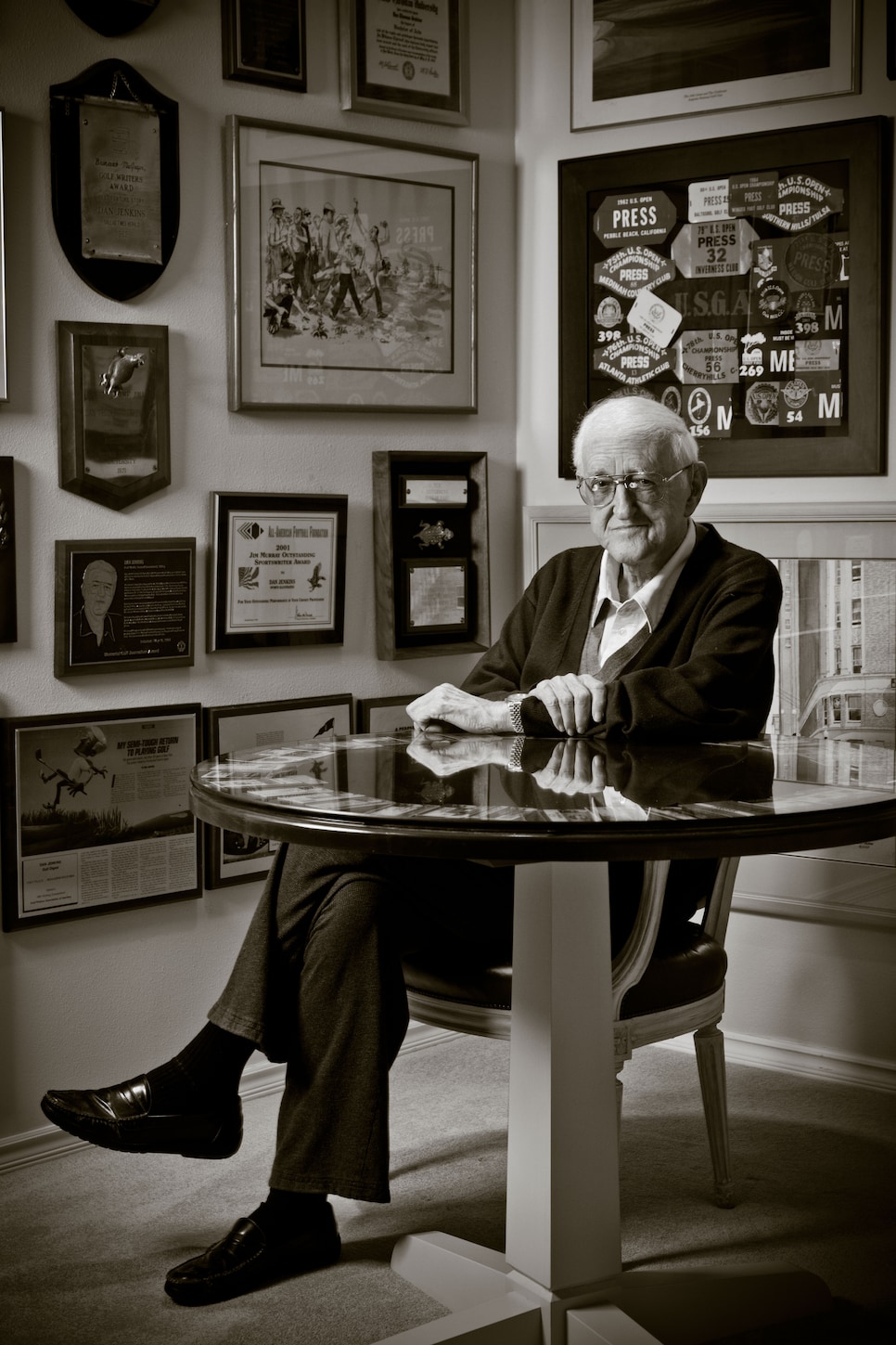 FORT WORTH, TX - MARCH 8: Dan Jenkins, photographed at his home in Fort Worth, Texas on March 8, 2011. Photograph ? 2011 Darren Carroll