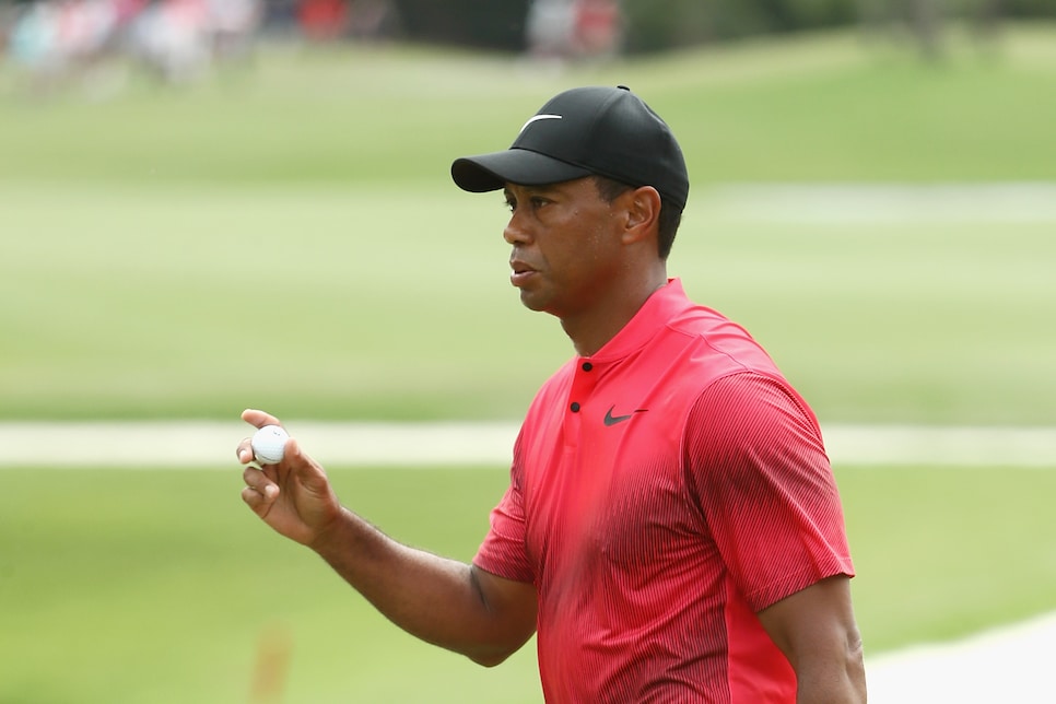 during the final round of THE PLAYERS Championship on the Stadium Course at TPC Sawgrass on May 13, 2018 in Ponte Vedra Beach, Florida.