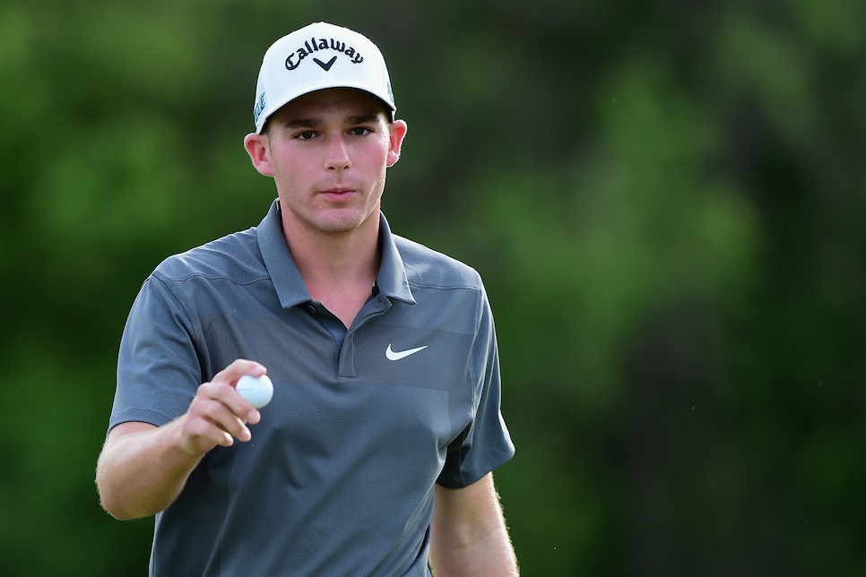 during the final round of the AT&T Byron Nelson at Trinity Forest Golf Club on May 20, 2018 in Dallas, Texas.