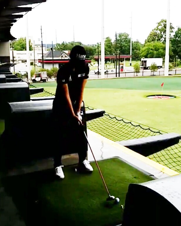 Reigning U.S. Women's Open champ seen practicing at Topgolf when USGA
