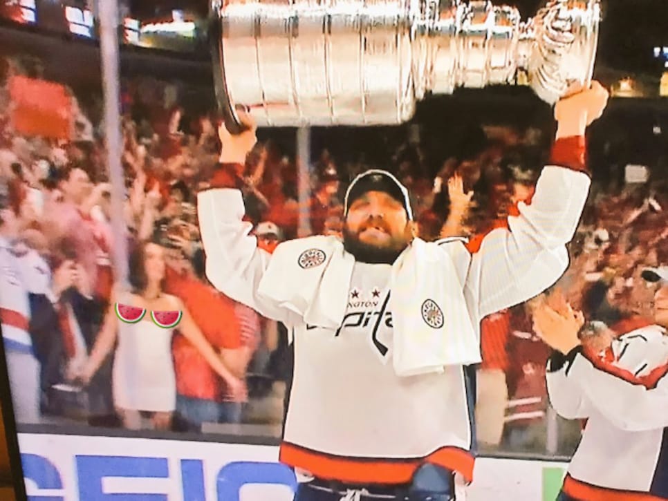 Stanley Cup.  Two girls, Girl, Stanley cup