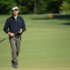 FLOURTOWN, PA - JUNE 09: Brad Faxon reacts after hitting a putt on the sixth hole during the first round of the PGA TOUR Champions Constellation SENIOR PLAYERS at The Philadelphia Cricket Club on June 9, 2016 in Flourtown, Pennsylvania. (Photo by Ryan Young/PGA TOUR)
