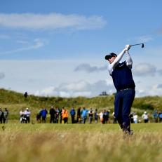 during the first round of the 146th Open Championship at Royal Birkdale on July 20, 2017 in Southport, England.