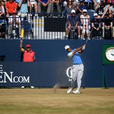 during round one of the 147th Open Championship at Carnoustie Golf Club on July 19, 2018 in Carnoustie, Scotland.