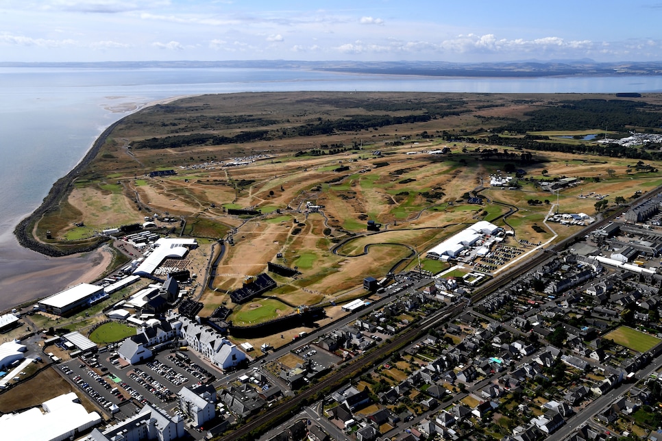 during previews to the 147th Open Championship at Carnoustie Golf Club on July 18, 2018 in Carnoustie, Scotland.