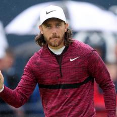 England\'s Tommy Fleetwood celebrates his birdie on the 18th during day two of The Open Championship 2018 at Carnoustie Golf Links, Angus. PRESS ASSOCIATION Photo. Picture date: Friday July 20, 2018. See PA story GOLF Open. Photo credit should read: David Davies/PA Wire. RESTRICTIONS: Editorial use only. No commercial use. Still image use only. The Open Championship logo and clear link to The Open website (TheOpen.com) to be included on website publishing.