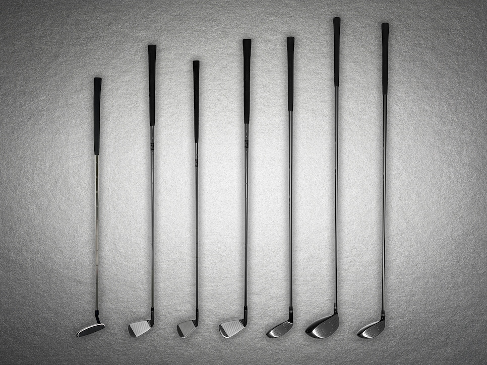 Set of golf clubs