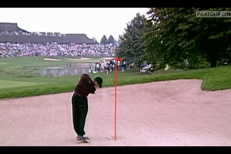 A frame-by-frame breakdown of Tiger's legendary Canadian Open bunker shot