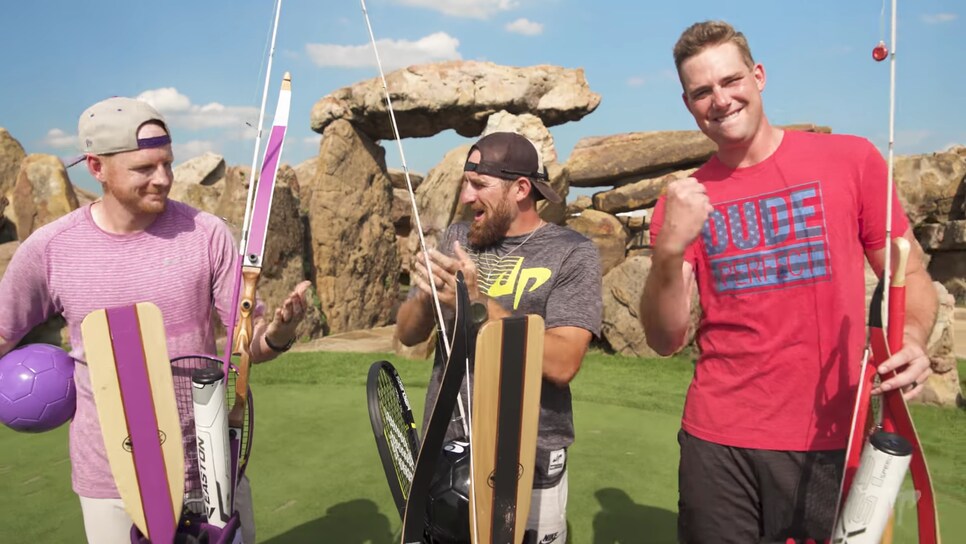 Dude Perfect's 'All Sports Golf Battle' is back and now features canoe  paddles, This is the Loop