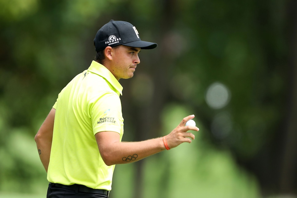 Rickie Fowler rolled up to Cardinals camp in his Ferrari to throw