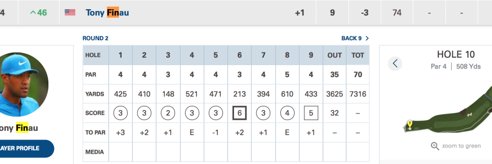 Tony Finau PGA friday front nine scorecard.png