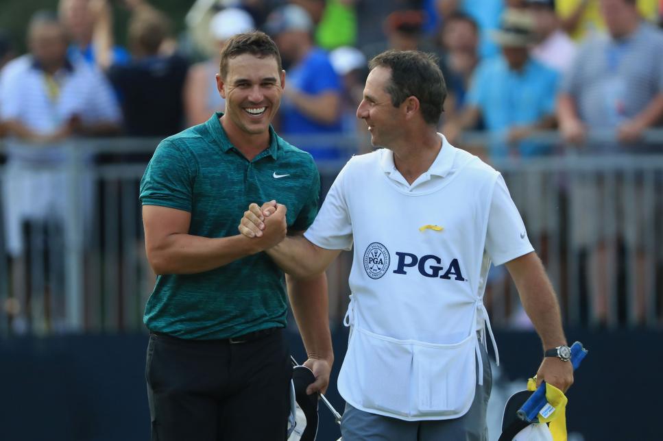 during the final round of the 2018 PGA Championship at Bellerive Country Club on August 12, 2018 in St Louis, Missouri.